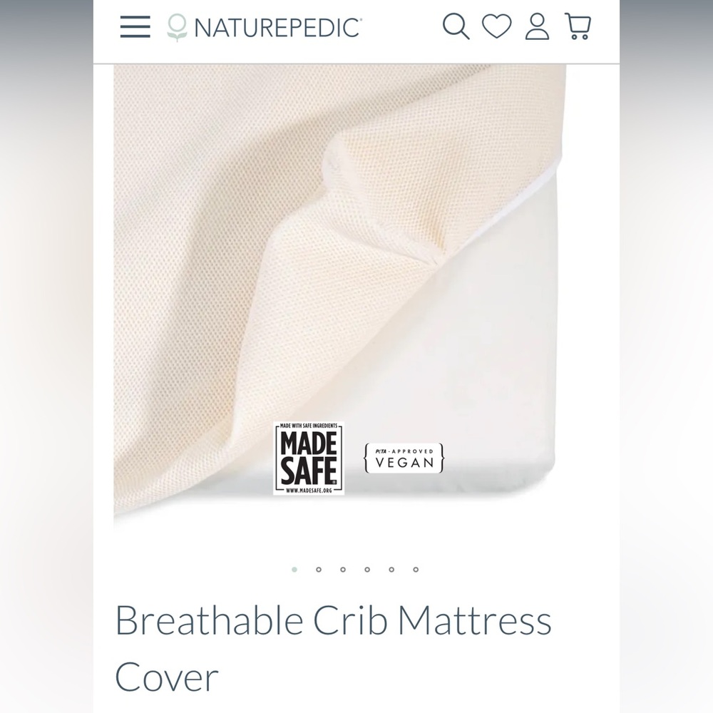 Breathable Crib Mattress Cover by naturepedic regular crib size